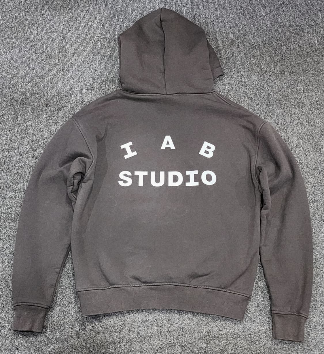아이앱 스튜디오 기모 후드티 S 차콜 상품이미지2