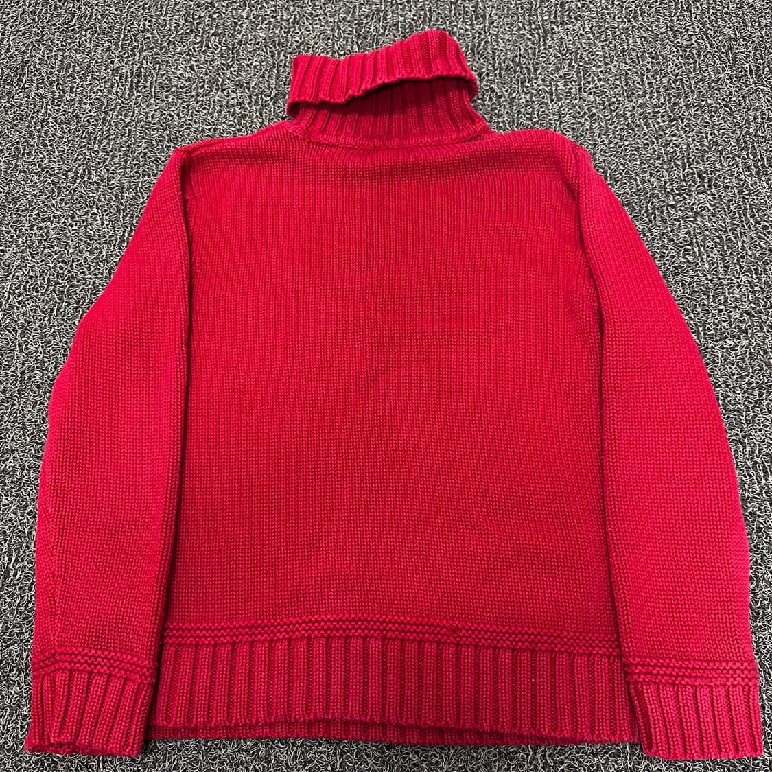 랄프로렌 여성 꽈배기 니트 레드 M 상품이미지4