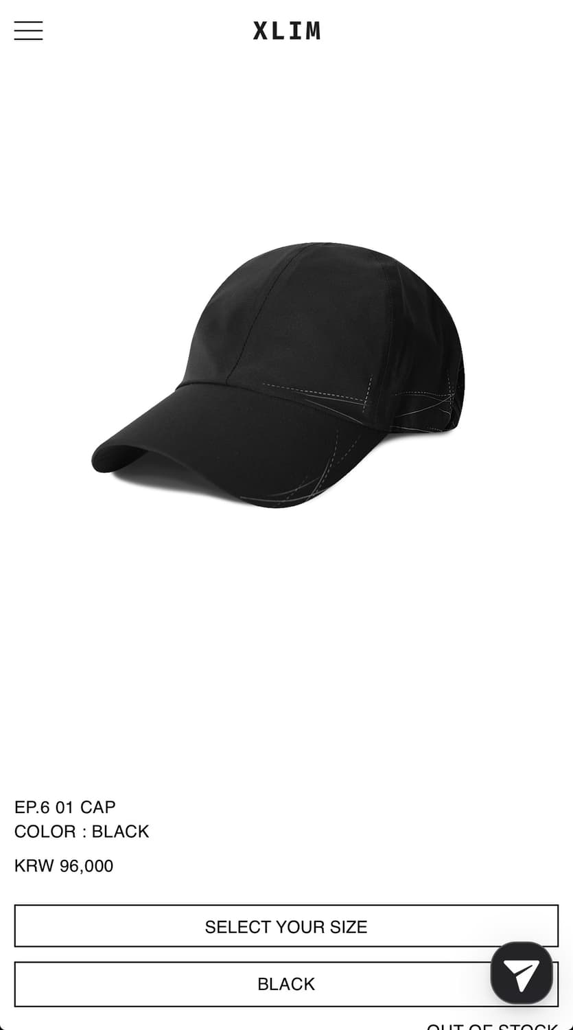 XLIM EP.06 01 CAP 모자 상품이미지1