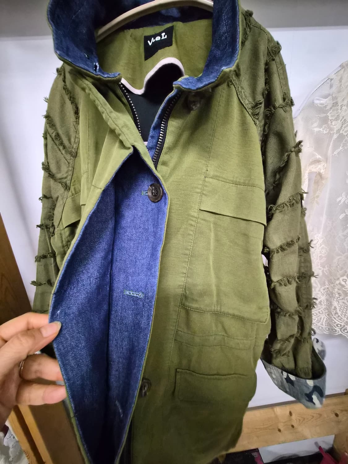 보브 브이넬 포인트 야상 상품이미지7