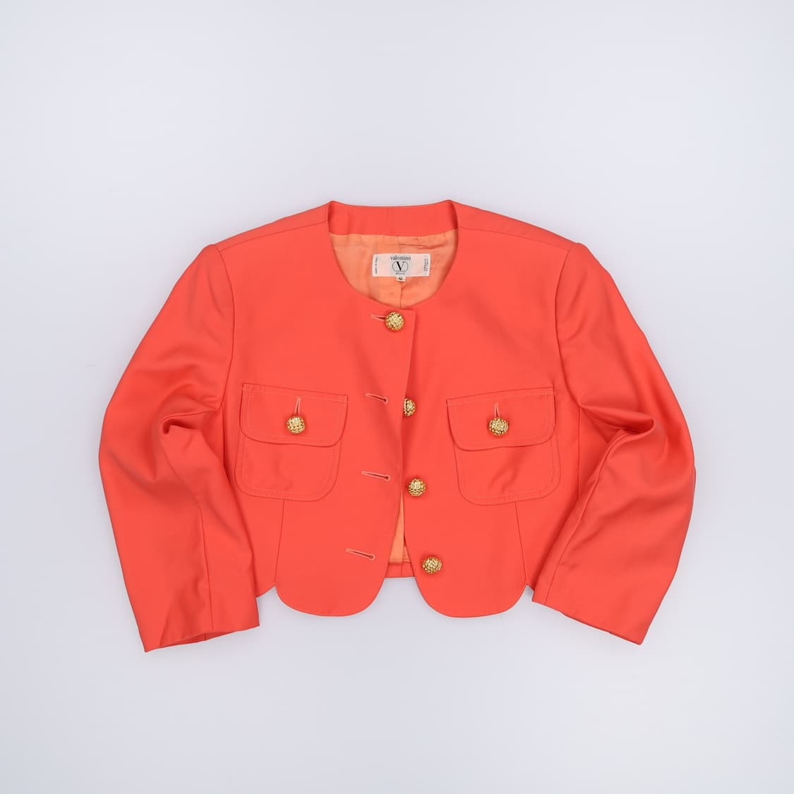 IT42 발렌티노 빈티지 금장버튼 노카라 크롭 자켓 4210 상품이미지1