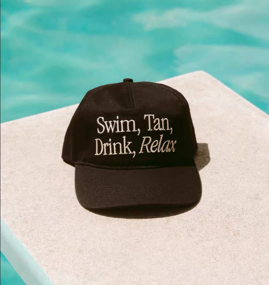 DUVIN 여행 휴양지 컨셉 SWIM TAN DRINK RELAX 모자 상품이미지1
