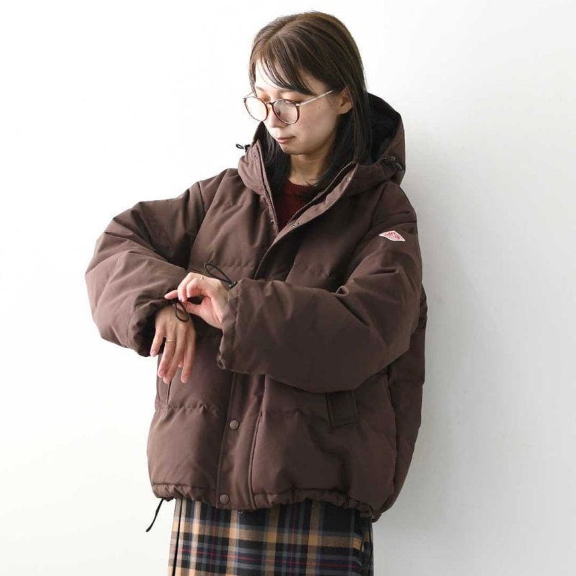 단톤 패딩 빅실루엣 후드 다운 자켓 상품이미지5