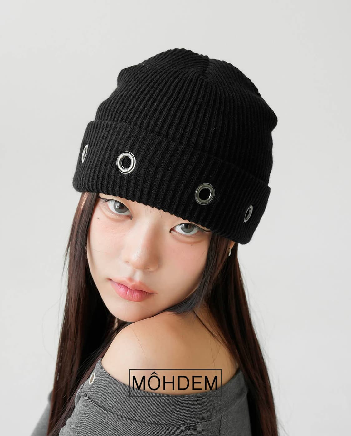 [Unisex] Y2k 리벳 비니 모자 상품이미지1