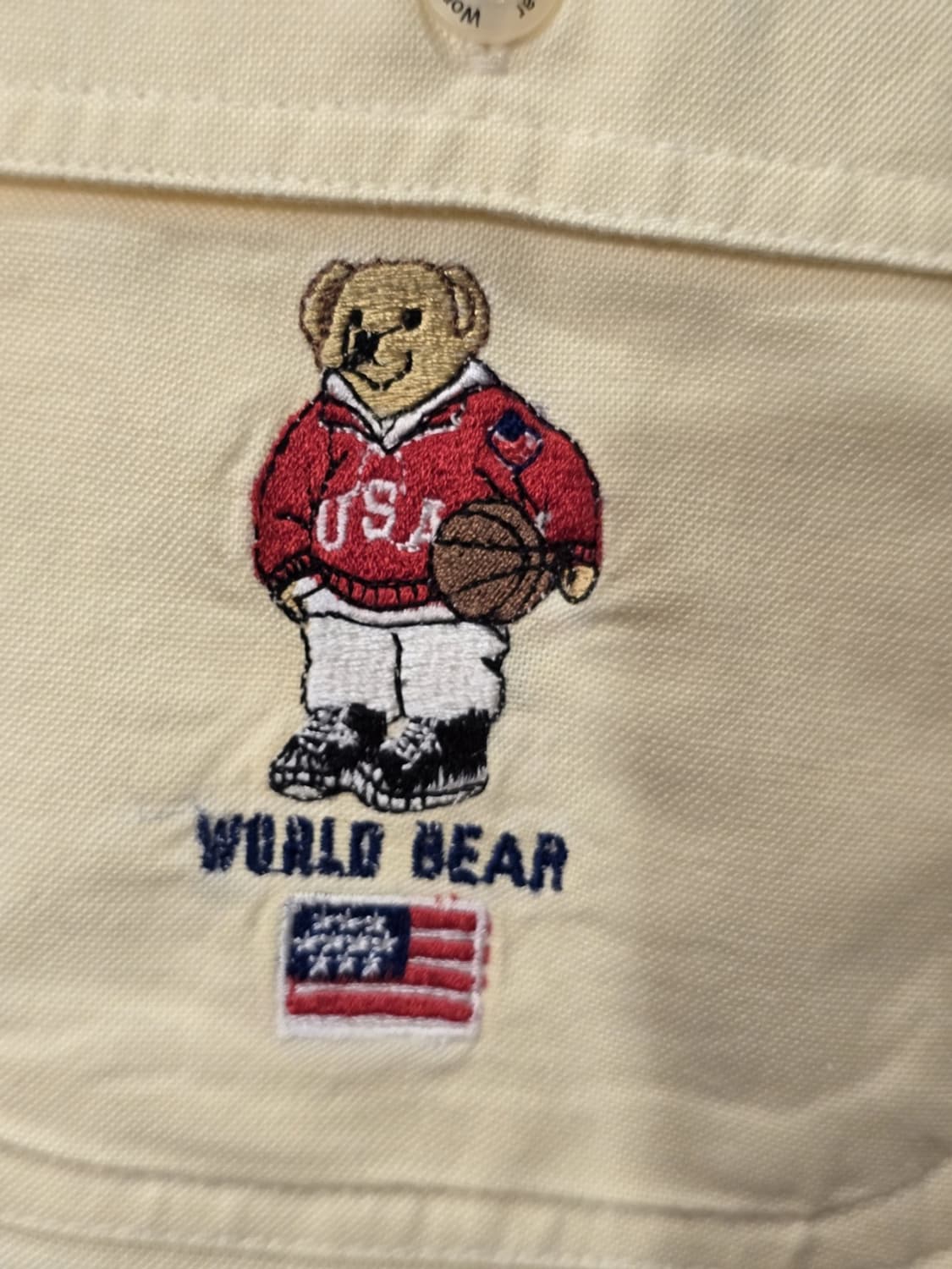 90s WORLD BEAR U.S.A. 긴팔셔츠 상품이미지5