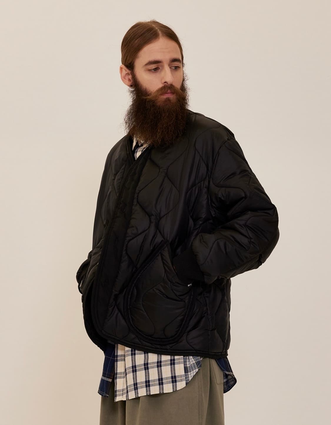 퀄팅 오버핏 자켓(내피, 깔깔이, 경량패딩) 상품이미지3