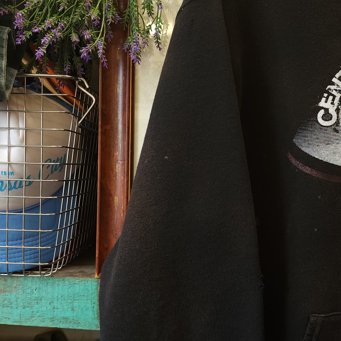 90s 러셀 후드 빈티지 스웻셔츠 러셀 썬페이딩 스노우보드 블랙 L 상품이미지7