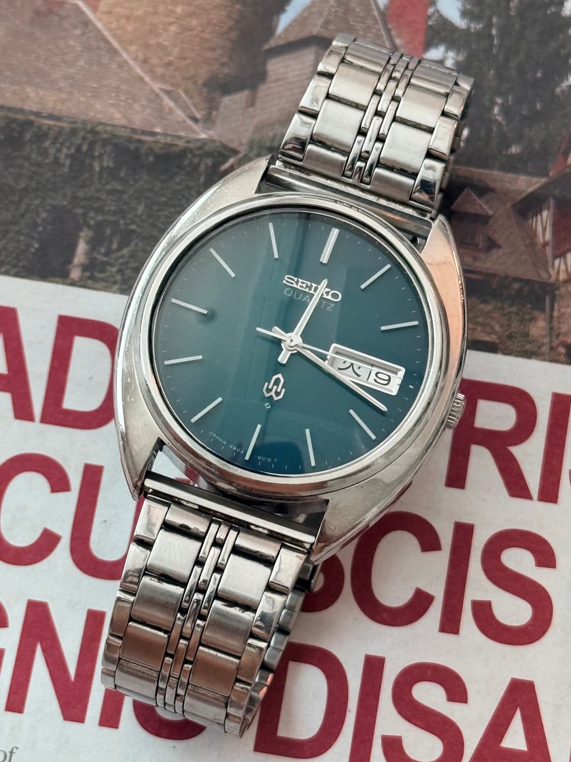  Seiko 세이코 쿼츠 딥블루 Day-Date 1976 상품이미지1