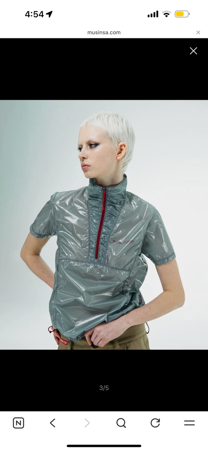 sculptor Zip Sweat Suit Top Pale grey 반팔 상품이미지2