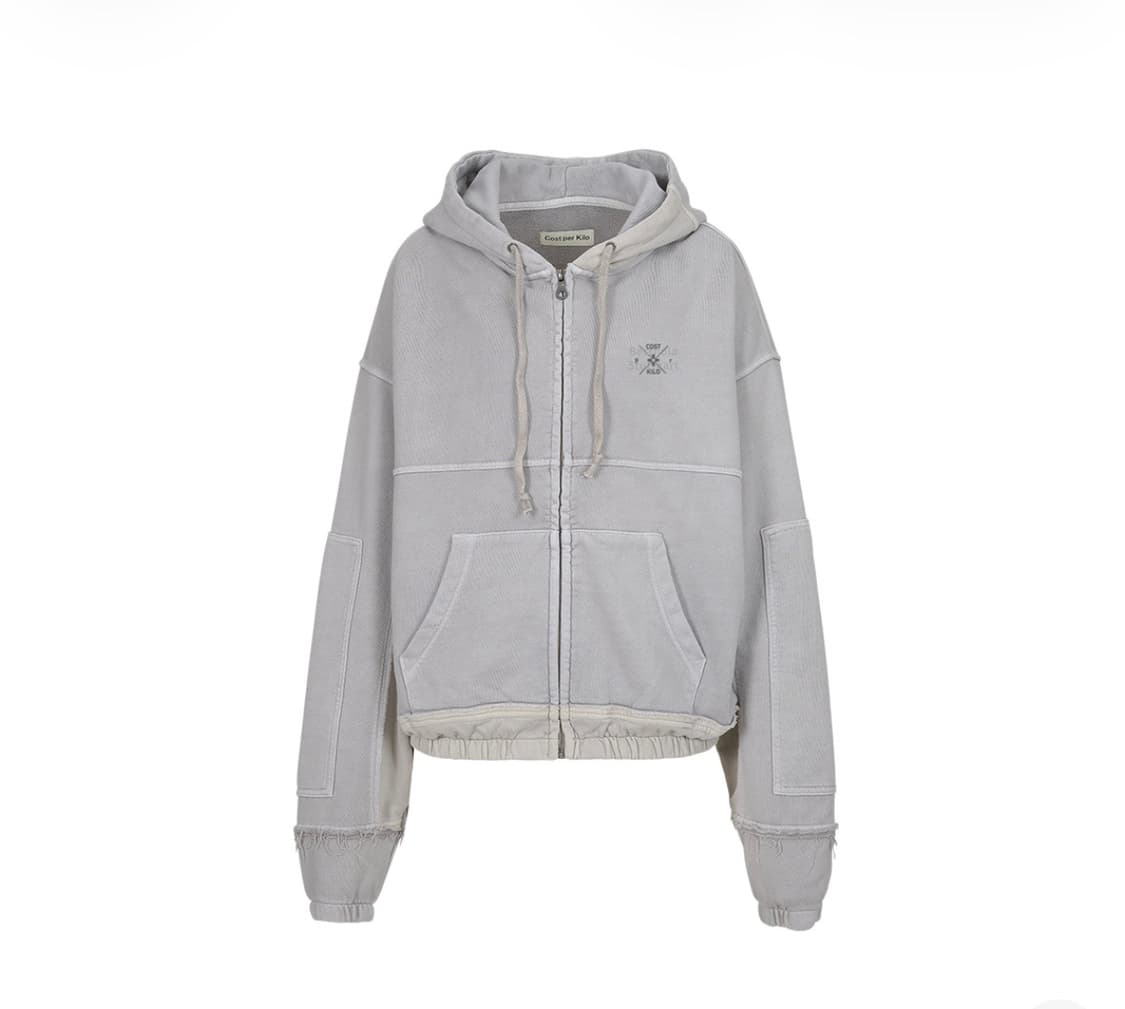 코스트퍼킬로 패치 집 후드 라이트 그레이 상품이미지1