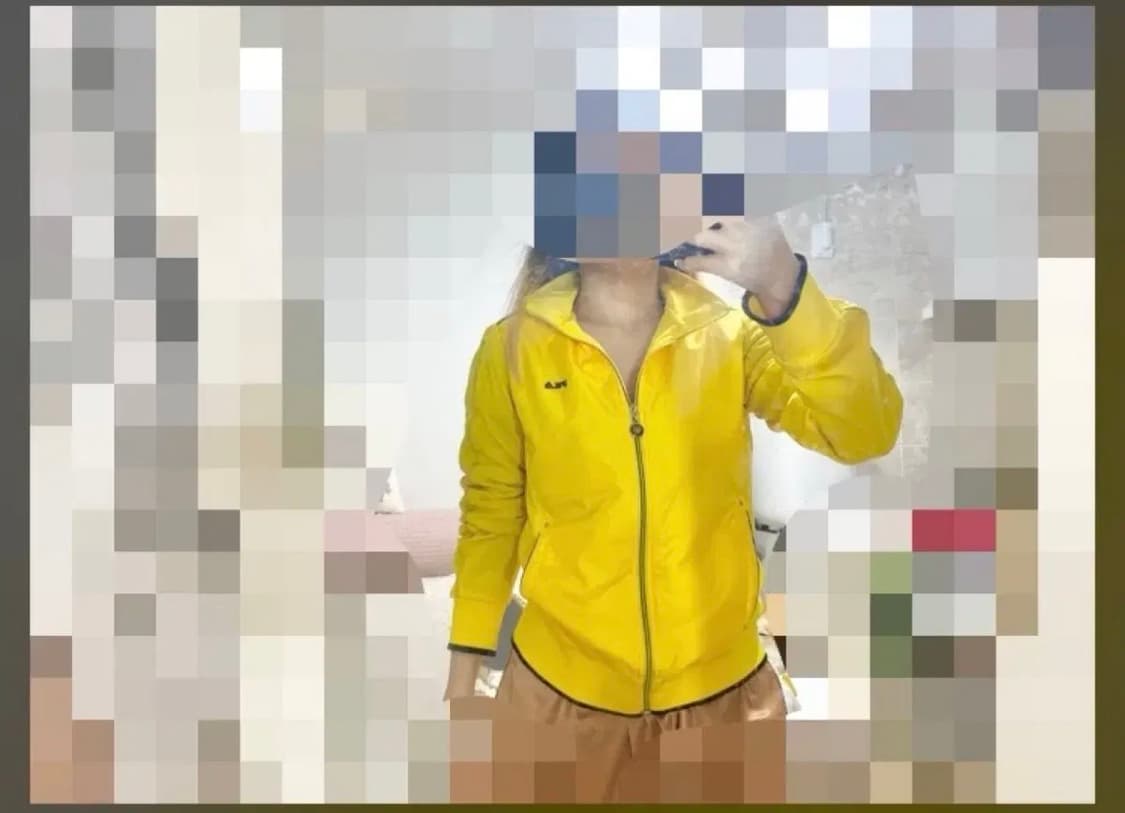 휠라ㅡ 찐노랑 집업 호칭 95/저지/트레이닝복/새거수준/레저 스포츠 상품이미지3