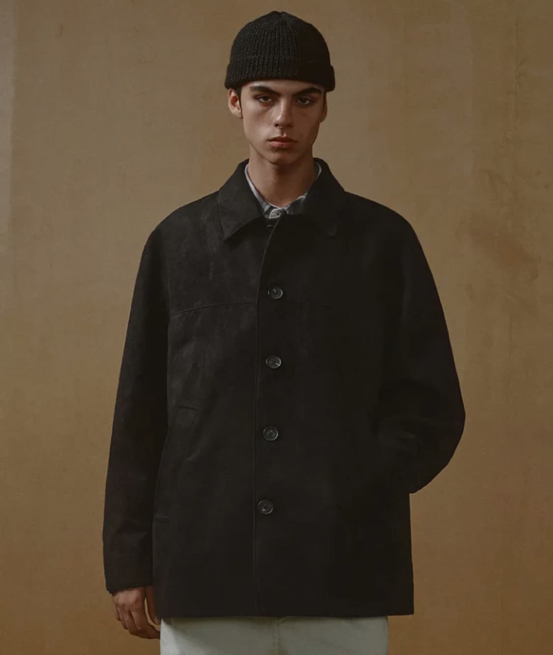 무탠다드 스웨이드 카코트 블랙 상품이미지1