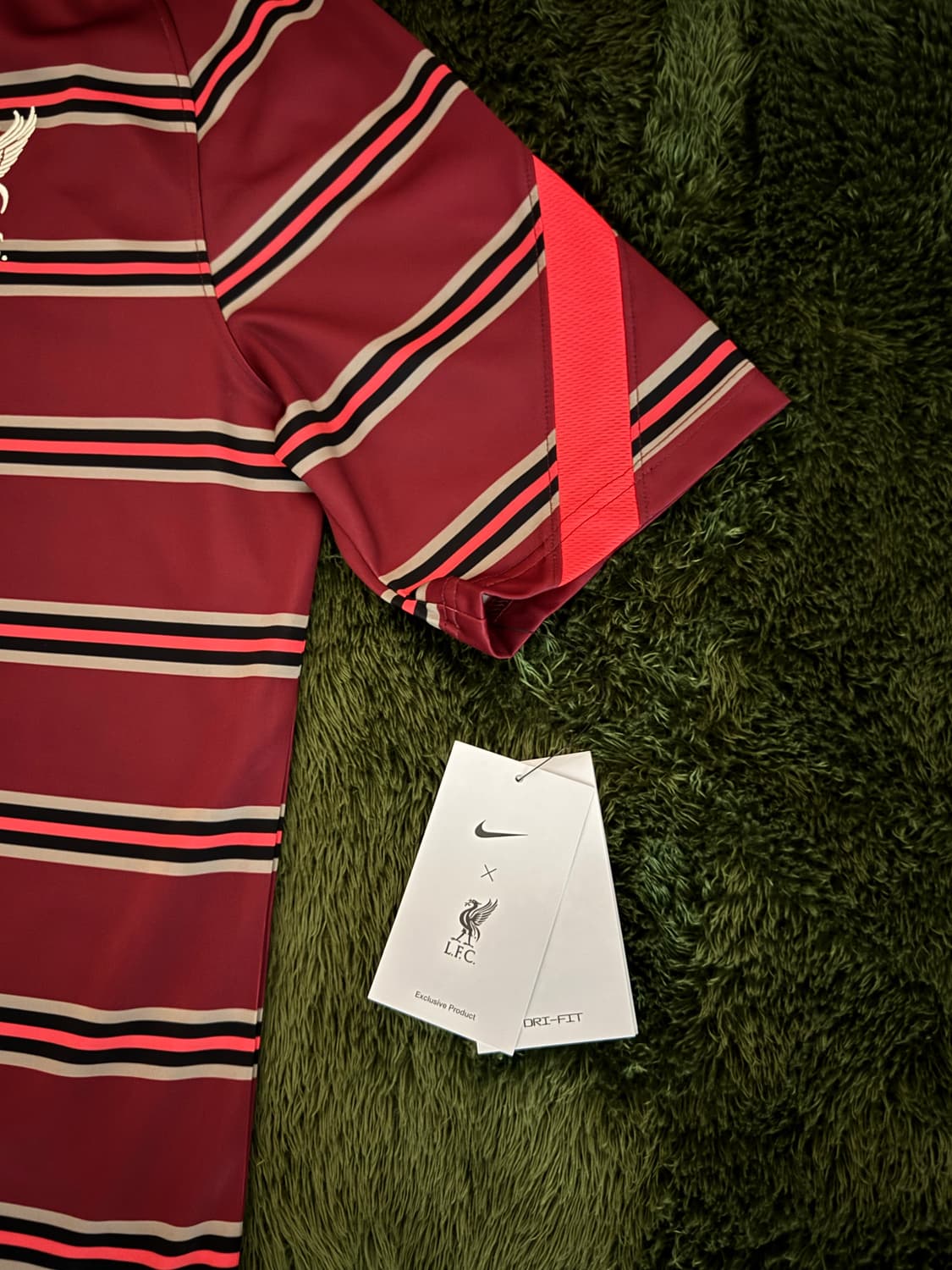 [S,M] 나이키 리버풀 FC 스트라이프 숏슬리브 저지 유니폼 상품이미지4