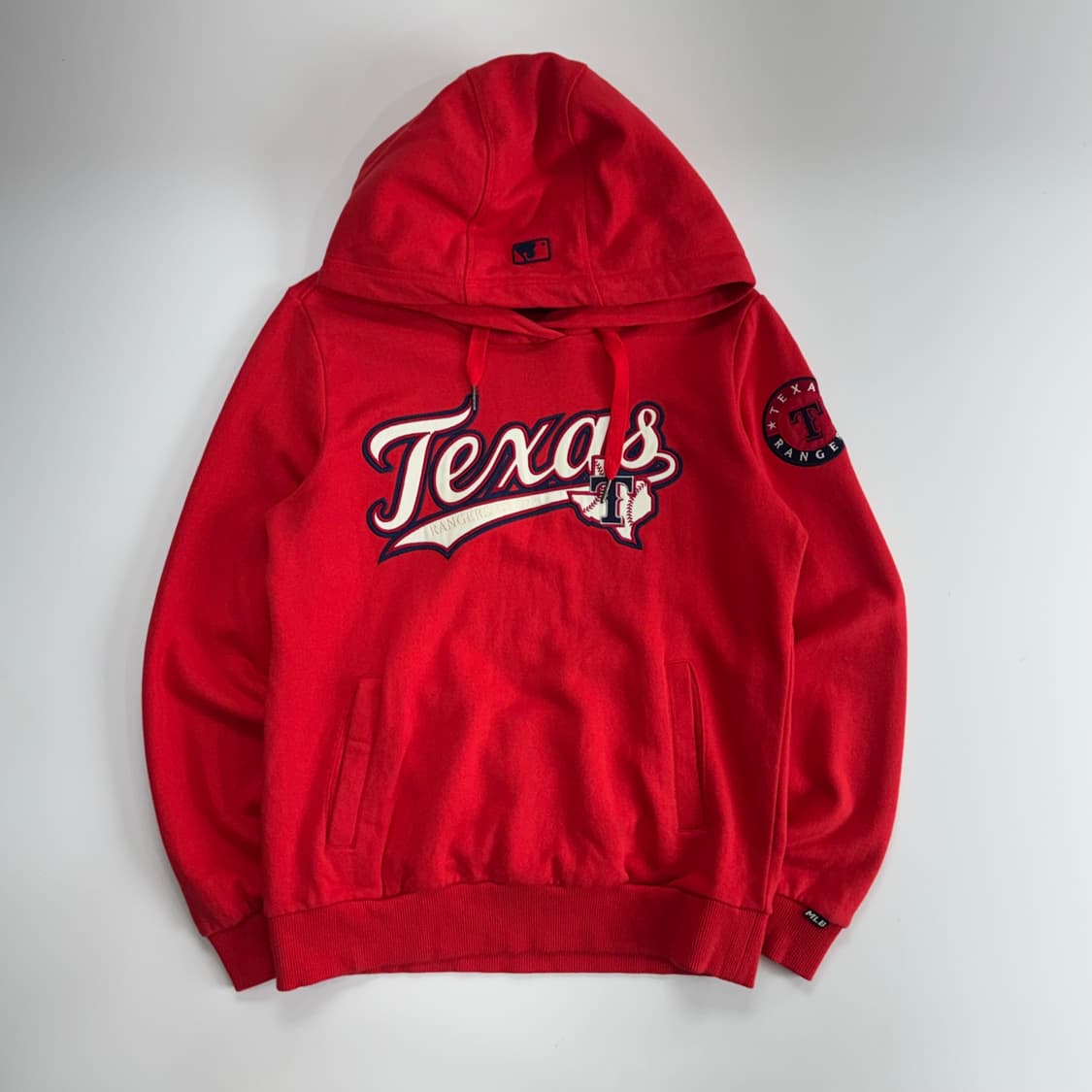 MLB 엠엘비 텍사스 로고 레드 후드티 상품이미지3