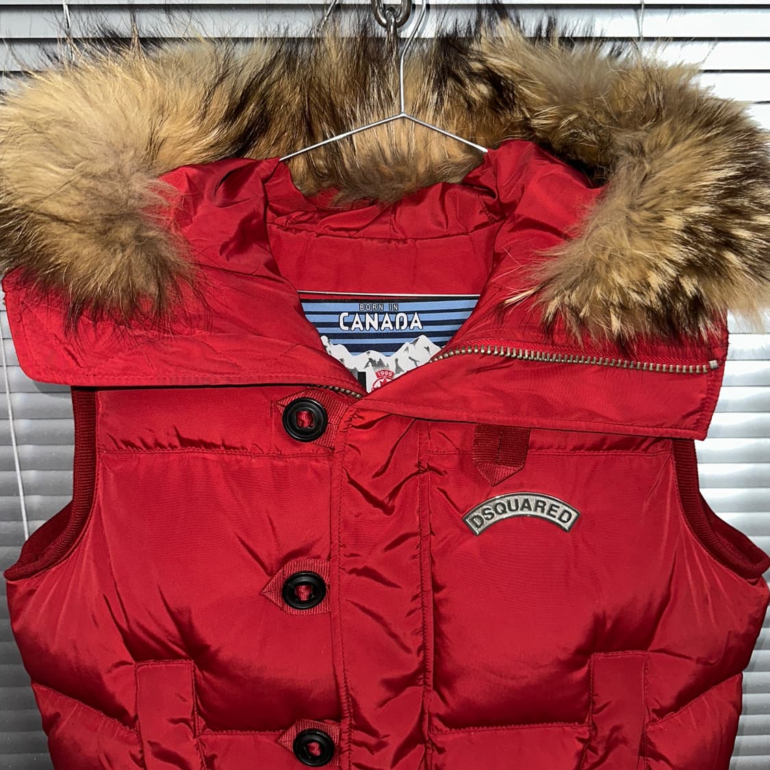 2000s 빈티지 디스퀘이드 퍼 크롭 패딩 베스트 상품이미지4