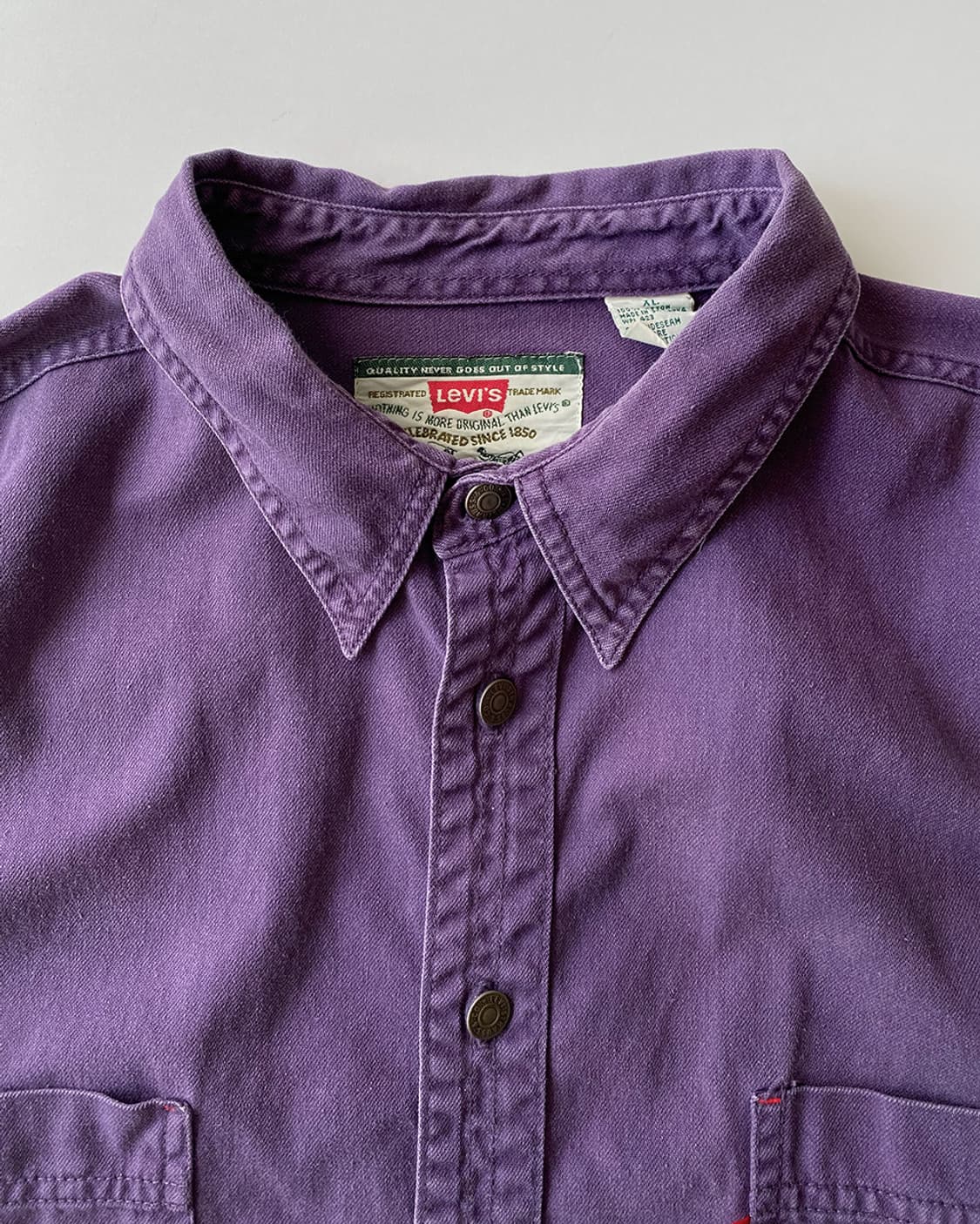 리바이스 페인팅 퍼플 셔츠 상품이미지3