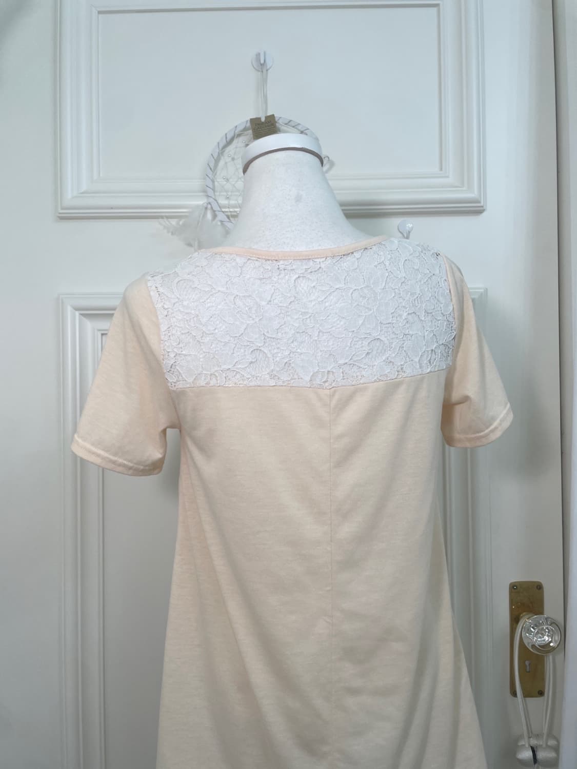butter yellow lace shirring half top 상품이미지4