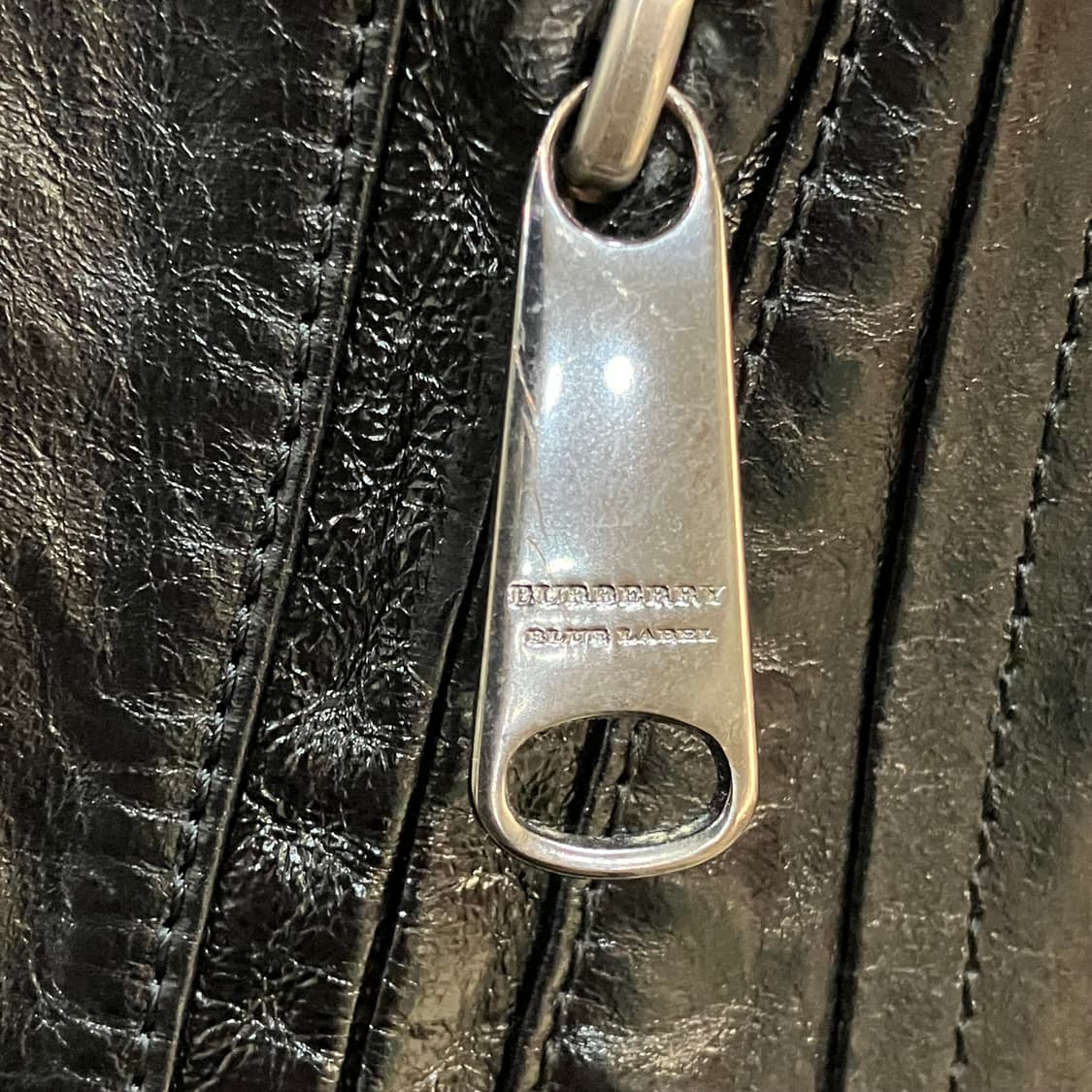 버버리 블루라벨 블랙 퀄팅 레더 자켓 38 상품이미지5