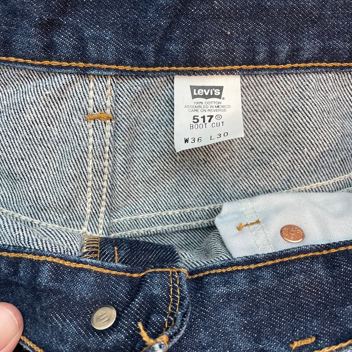 빈티지 리바이스 517 레드탭 진청  made in maxico 00년  상품이미지3