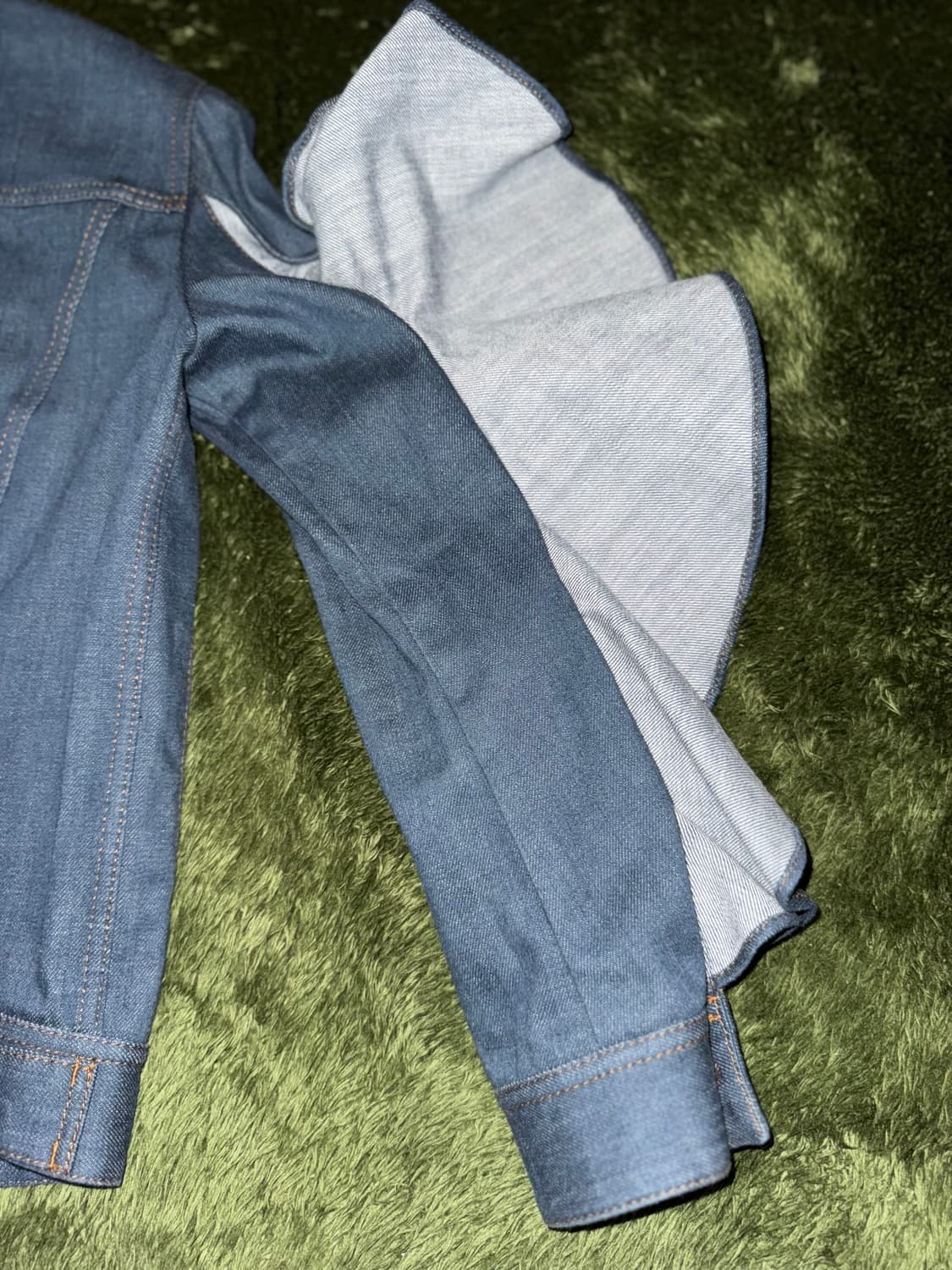 [36] MM6 메종 마르지엘라 Made in Italy 러플 데님 자켓 상품이미지9