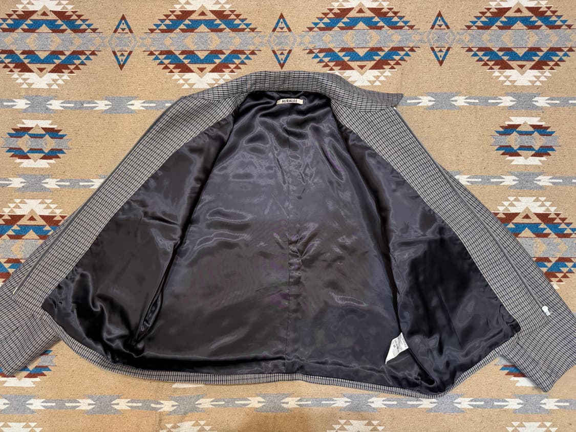 [3][L] 오라리 더블 페이스 체크 집 블루종  상품이미지5