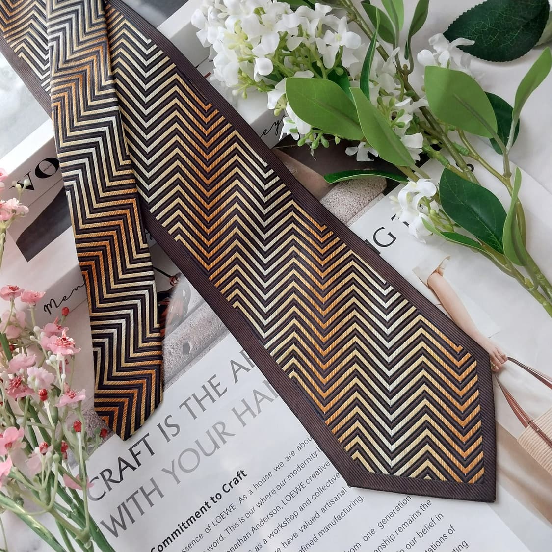 메트로시티 실크 기하학 지그재그 넥타이 9.5cm A등급 K1610
 상품이미지2