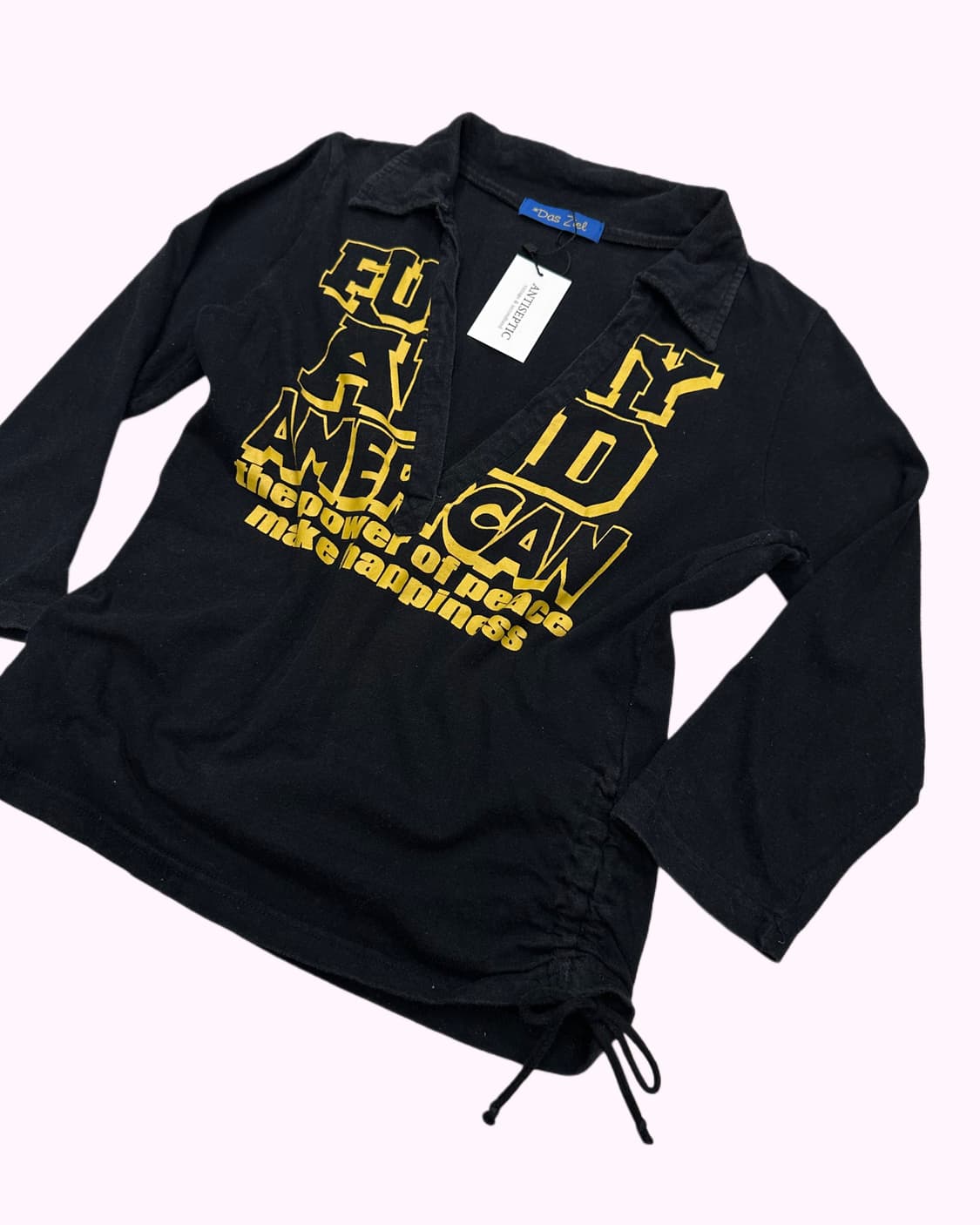 v-neck shirring pk t-shirt 상품이미지2