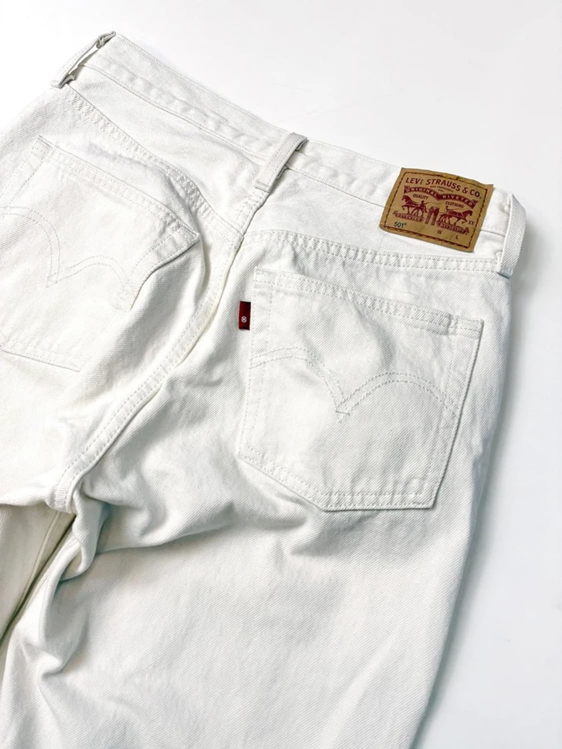 리바이스 501 스트레이트 화이트 데님 팬츠 PN5405 상품이미지2