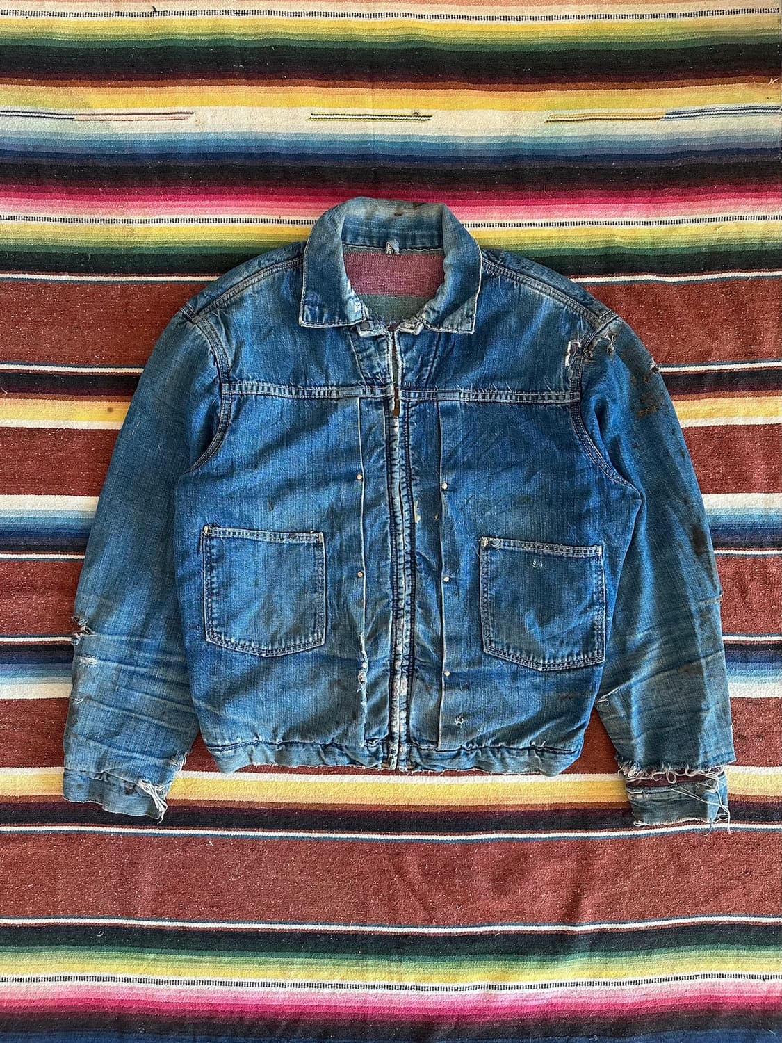50s USA 빈티지 몽고메리워드 101 2세대 셀비지 데님 자켓 rrl 상품이미지1