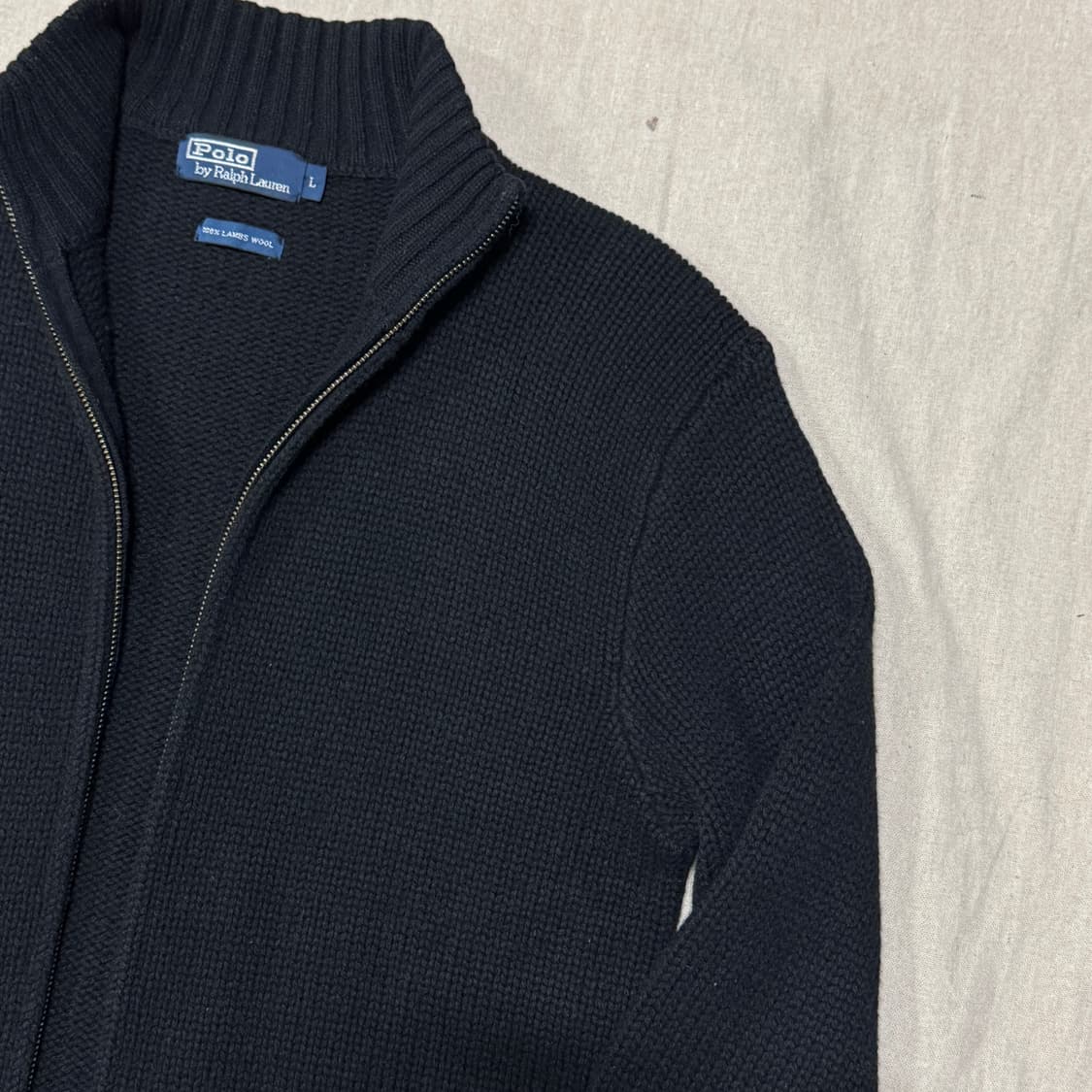 폴로랄프로렌 90s 빈티지 램스울 니트 집업 L 상품이미지2