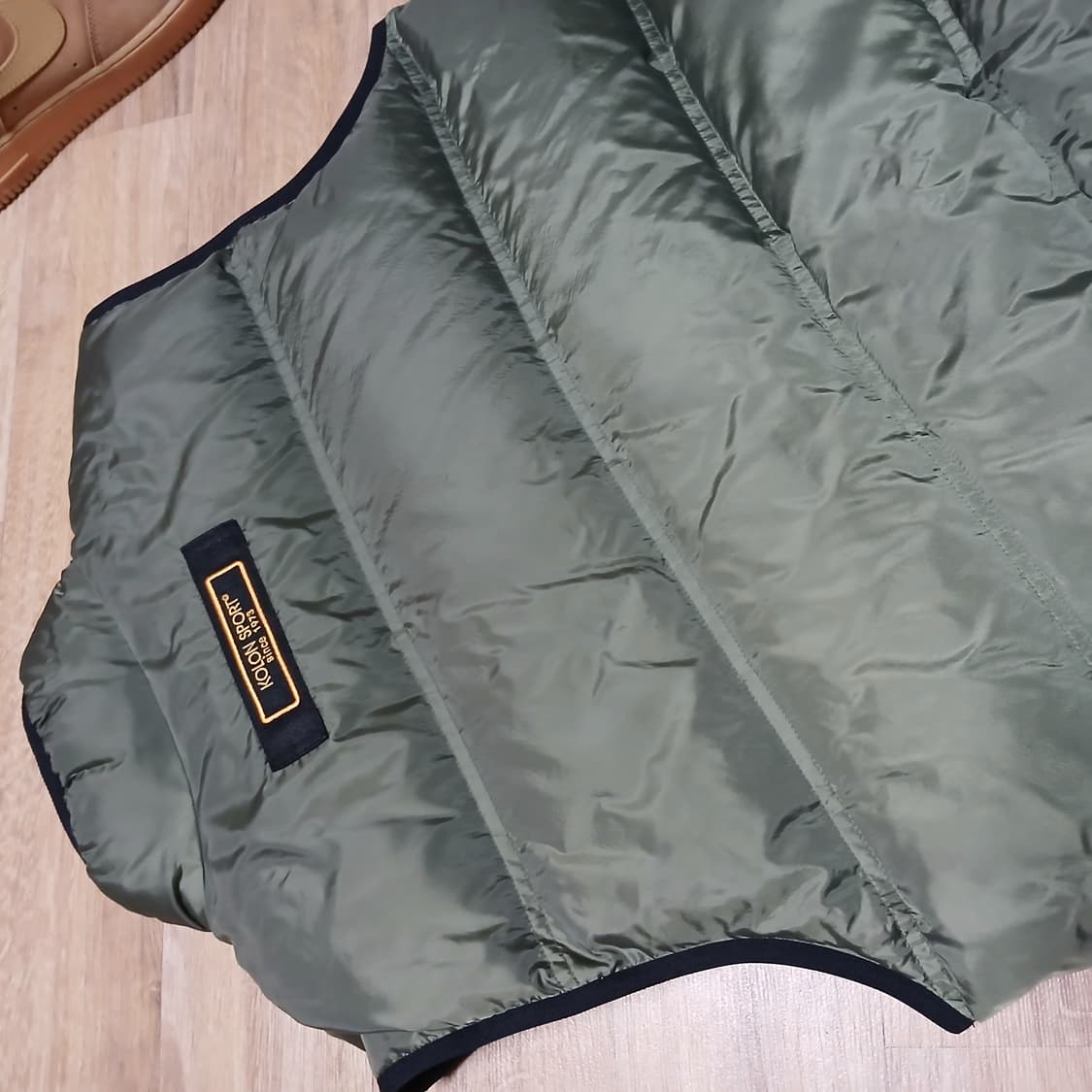 코오롱스포츠 안타티카 올리브 카키 조끼 패딩 자켓 상품이미지6