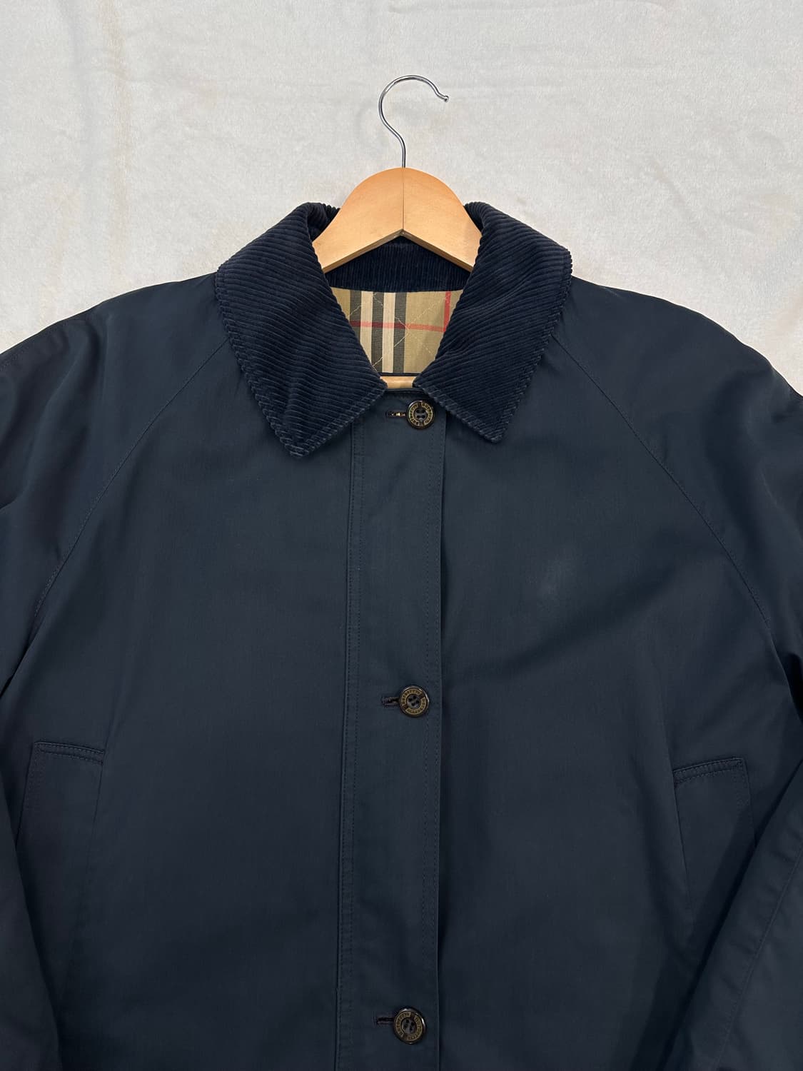 (M)버버리 코듀로이 라이닝 빈티지 헌팅 자켓 네이비 상품이미지2
