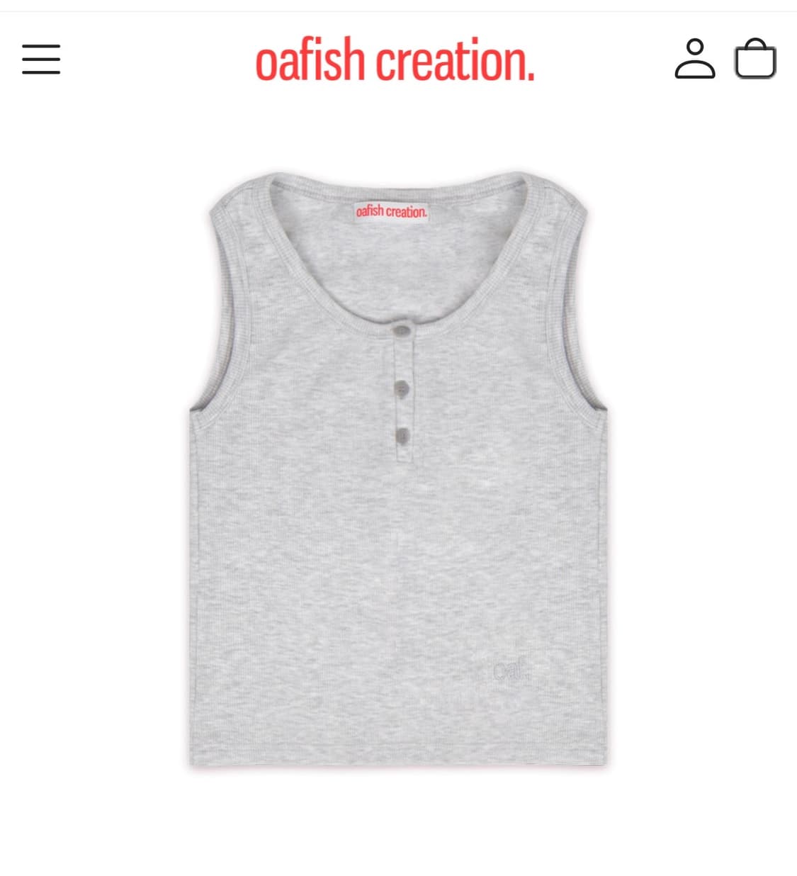오피쉬 나시 슬리브 OAF HENLEY SLEEVELESS, MELANG 상품이미지1