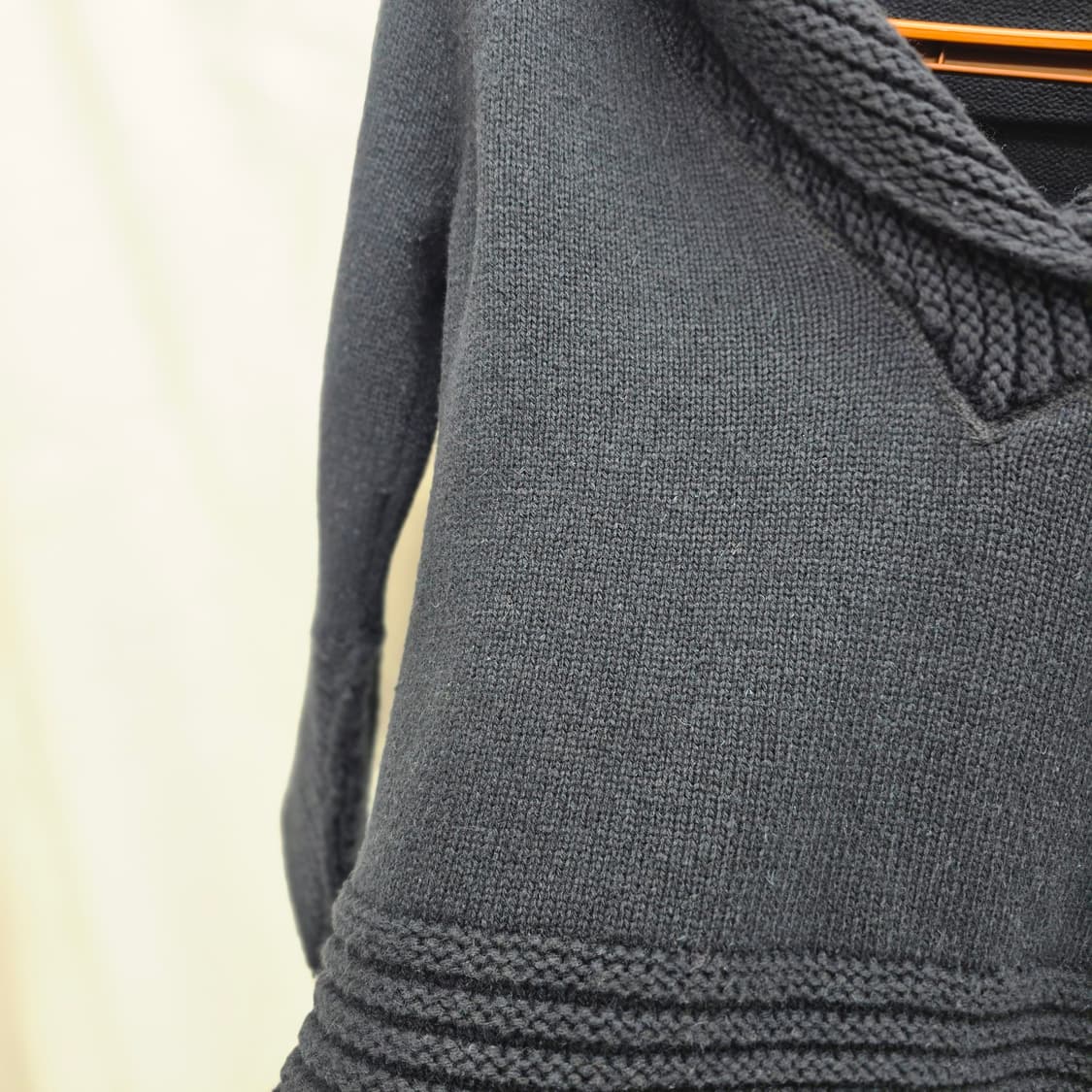 AX ARMANI EXCHANGE 후드 니트 블랙 7부 S 상품이미지4