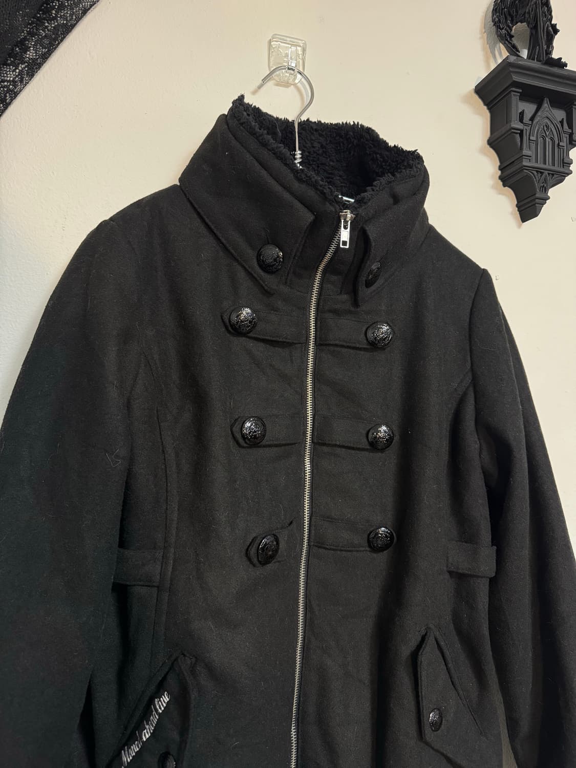Buttoned Panel Black Jacket 상품이미지2
