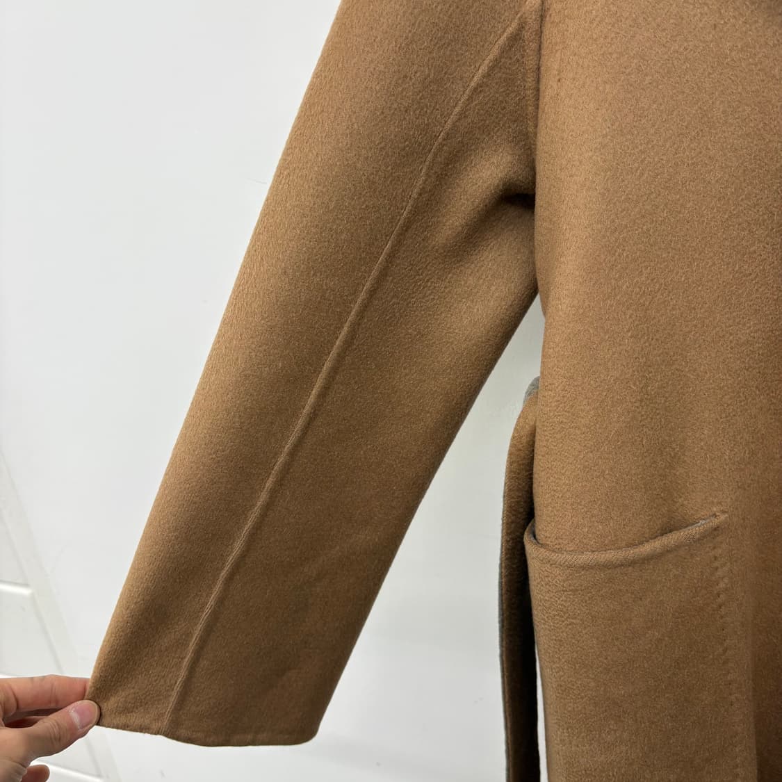 닥스 캐시미어 코트 브라운 여성용L 상품이미지5