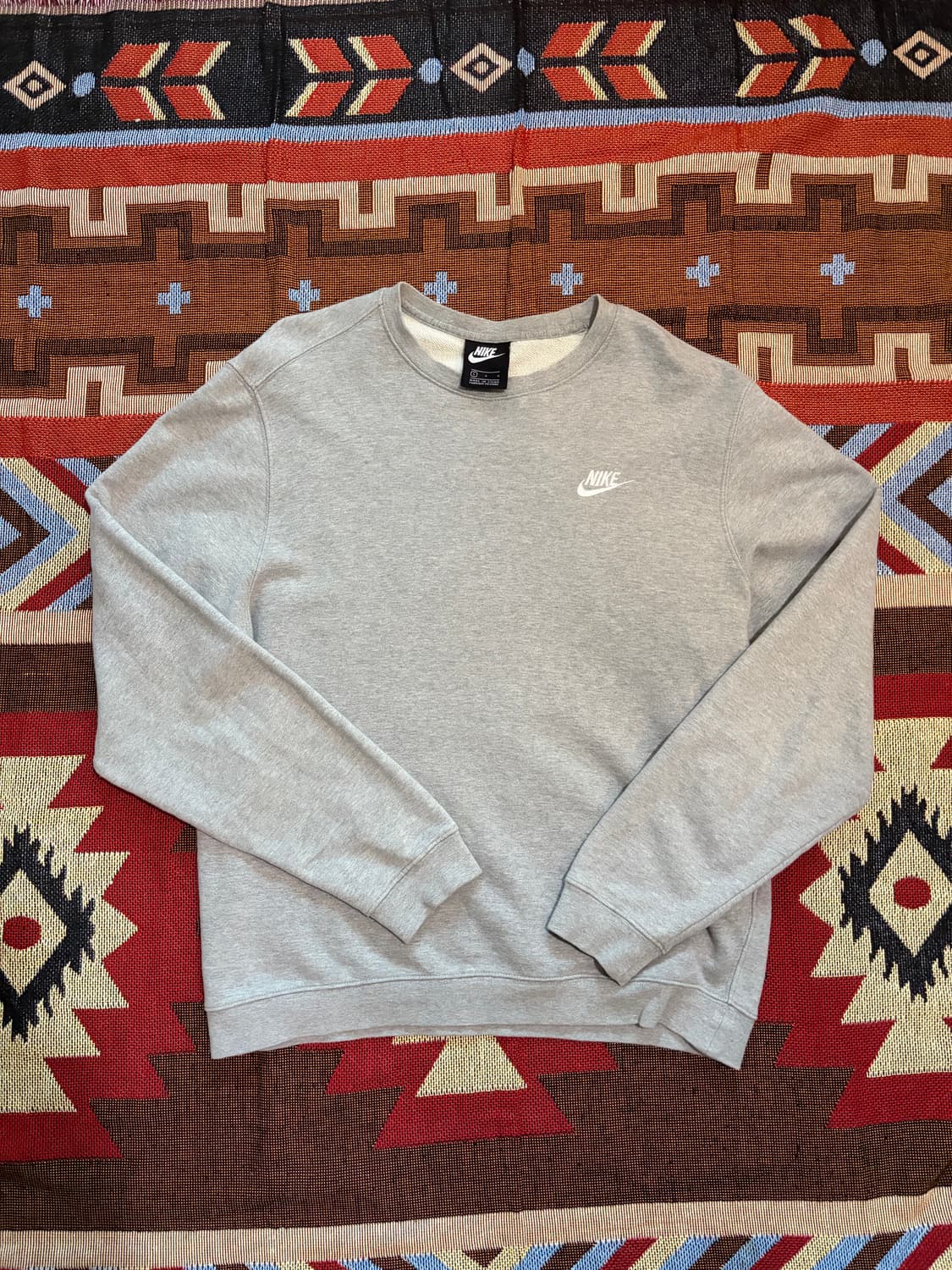 L) 나이키 맨투맨 회색 상품이미지1