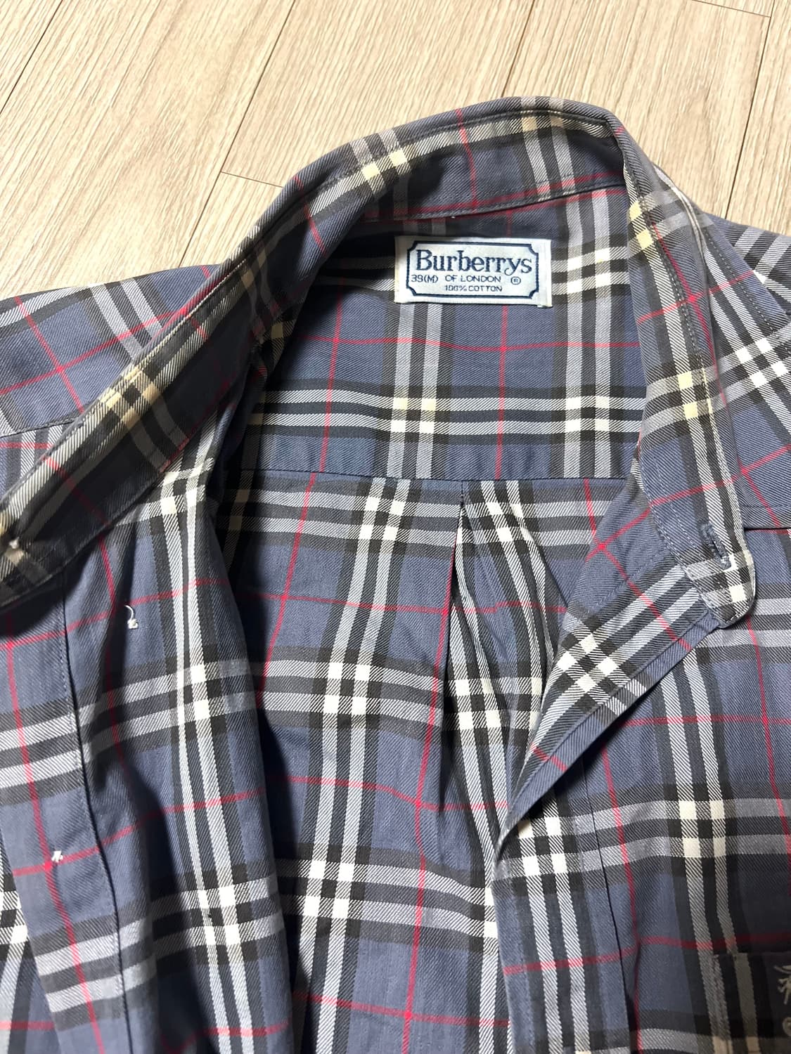 빈티지 버버리 체크 셔츠 상품이미지3