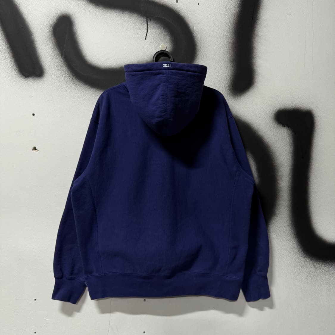 슈프림 21fw 박스 로고 후디 워시드 네이비 상품이미지2