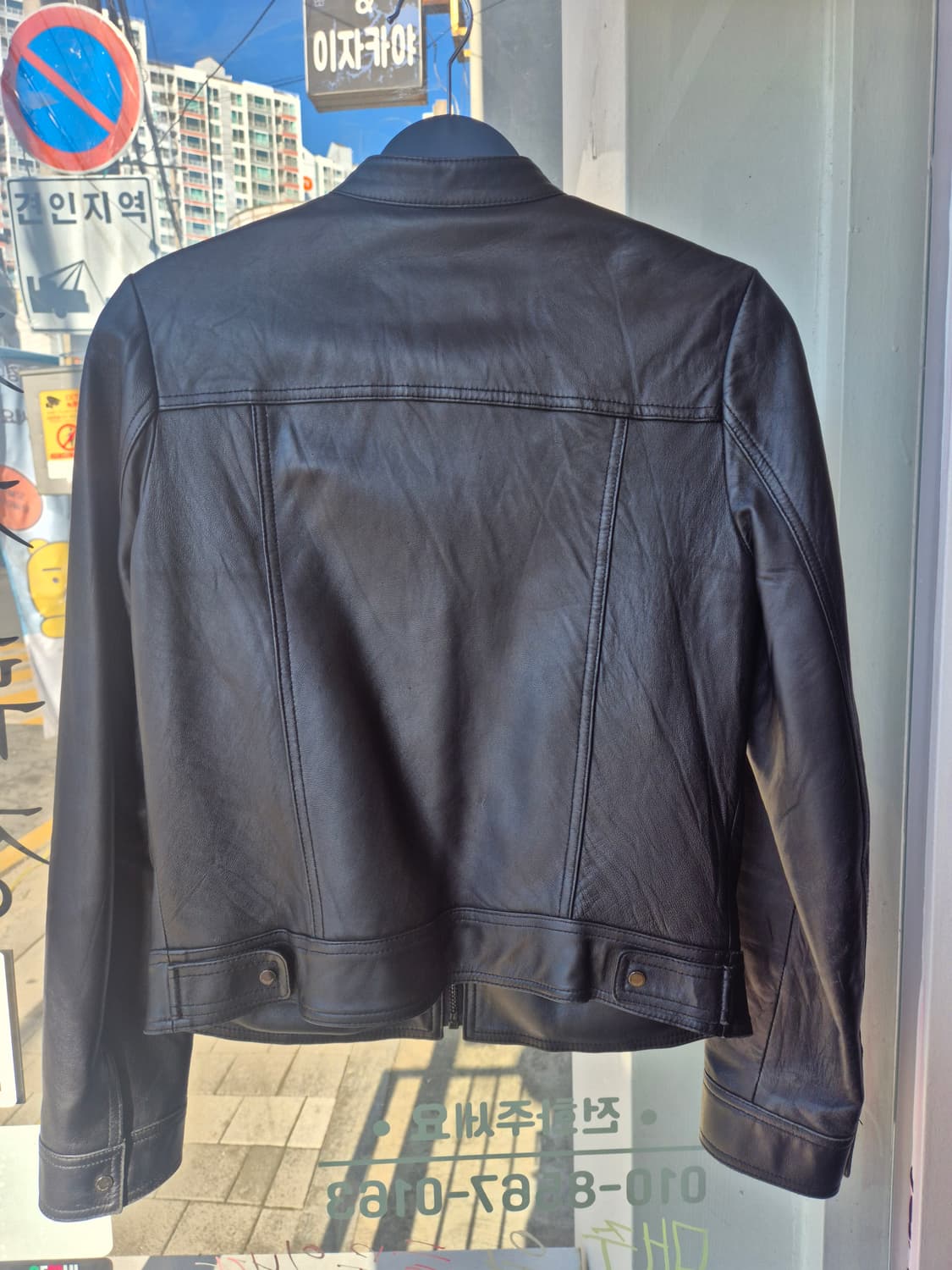 카시바오 양가죽 여성 자켓 블랙 66사이즈 상품이미지4