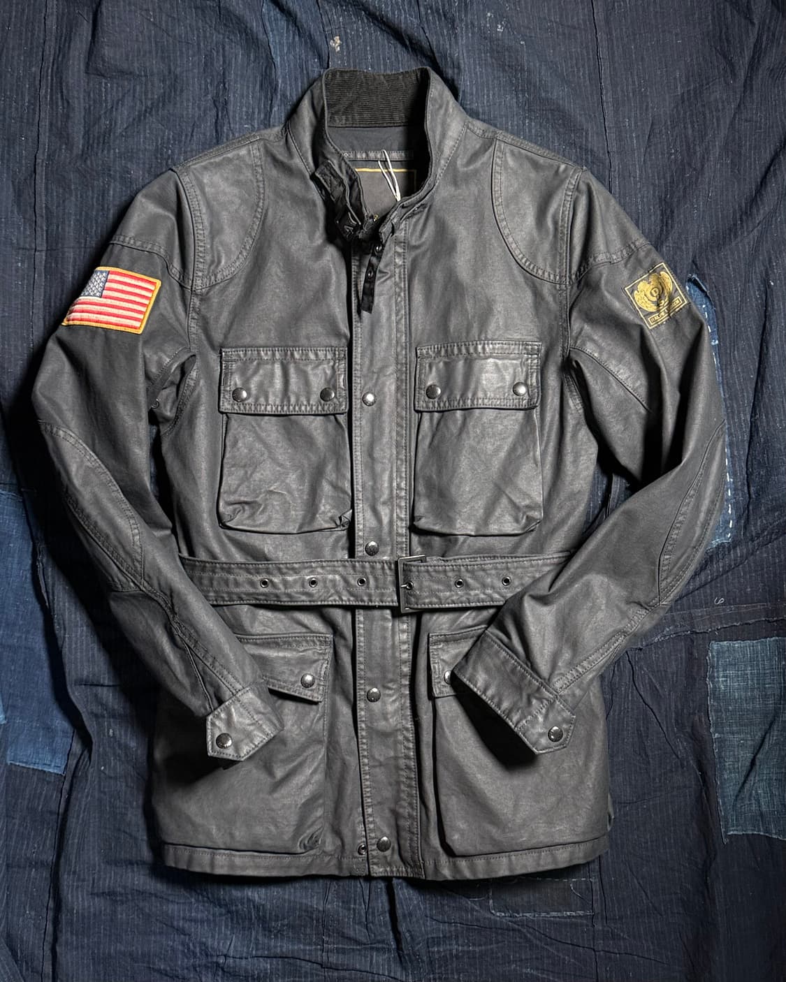 데님앤서플라이 아메리칸 플래그 왁스 모터사이클 자켓 S 상품이미지1