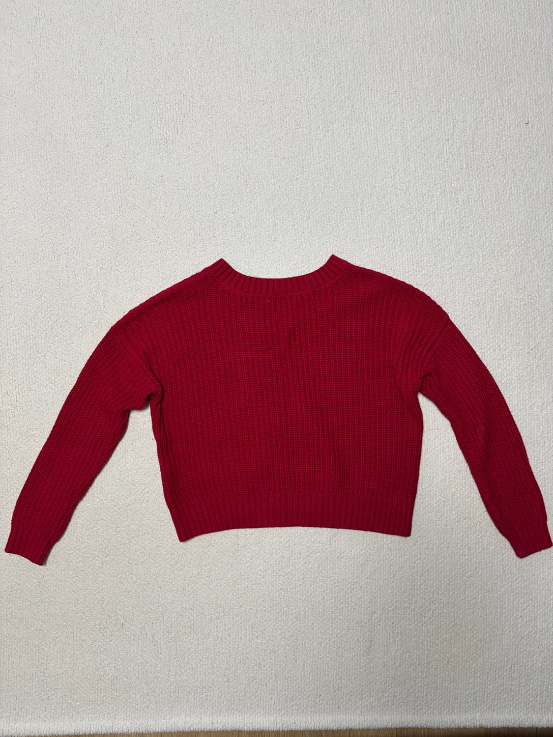 Holister 홀리스터 레드 브이넥 니트 S 상품이미지3