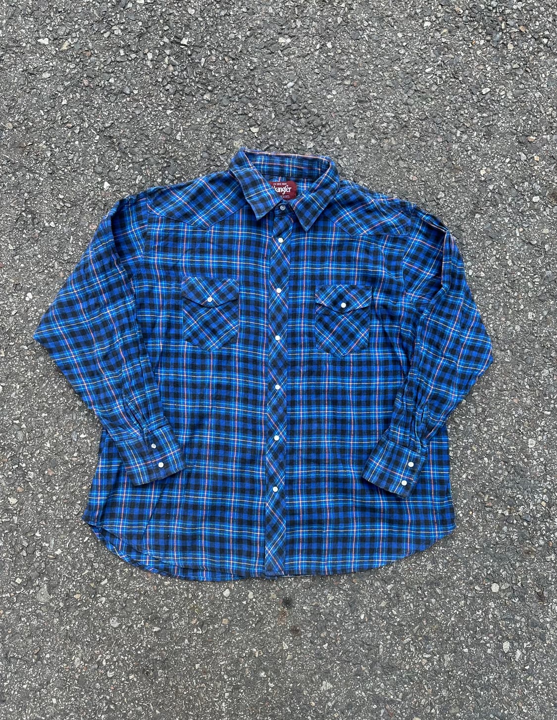 빈티지 랭글러 빅맨 플란넬 웨스턴 셔츠 상품이미지1