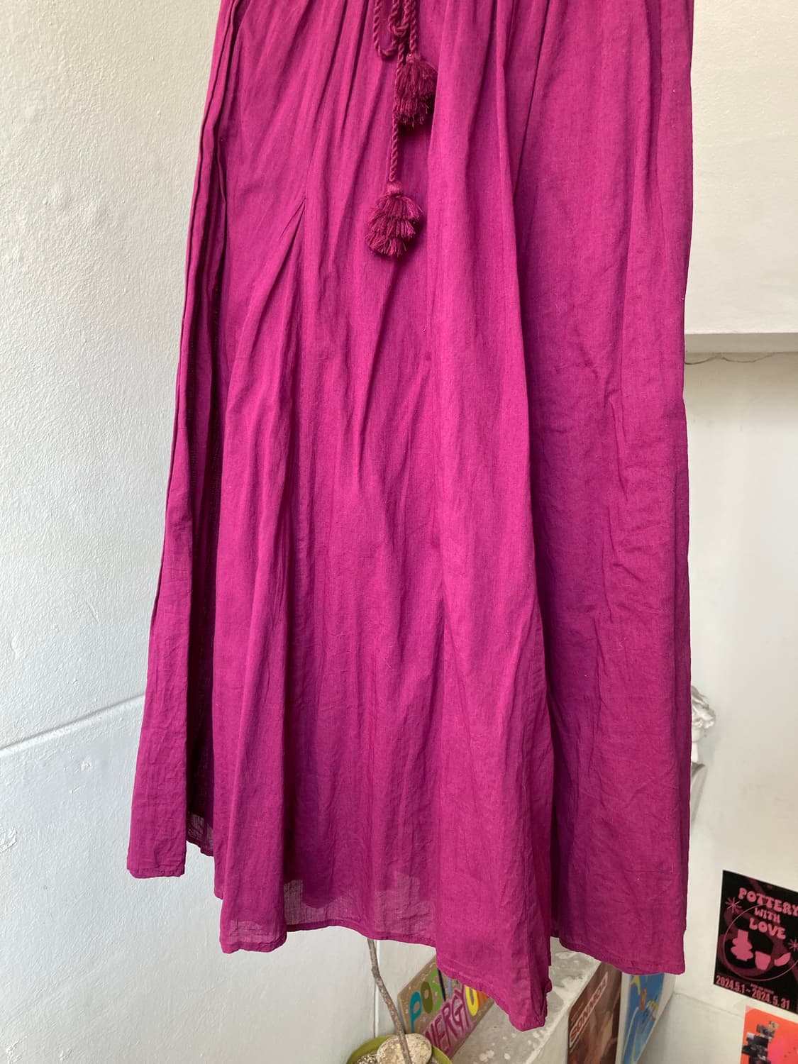 빈티지 퍼플 롱 스커트 상품이미지3