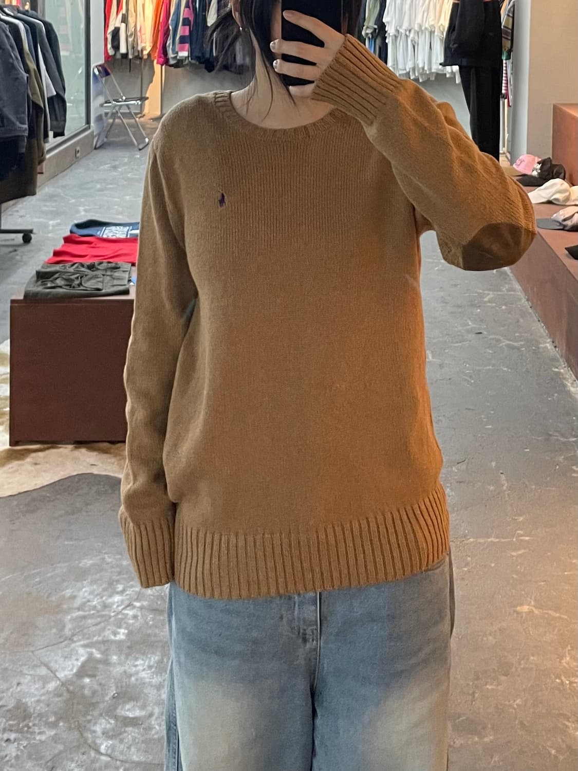 폴로 랄프로렌 라운드넥 브라운 니트 H2370 상품이미지1