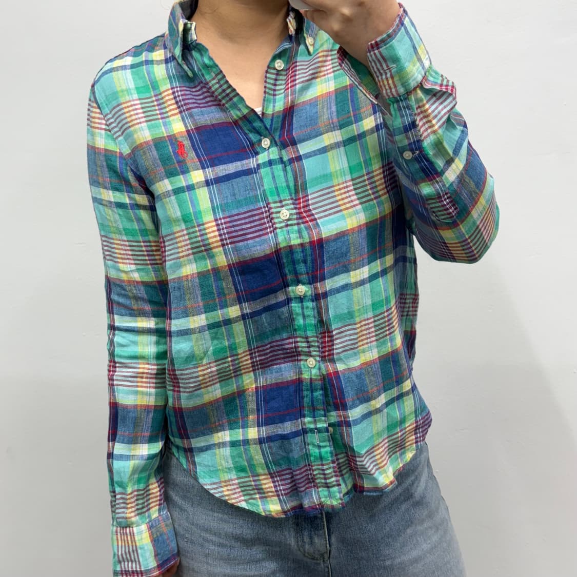 [S] 랄프로렌 멀티컬러 린넨 셔츠 상품이미지2