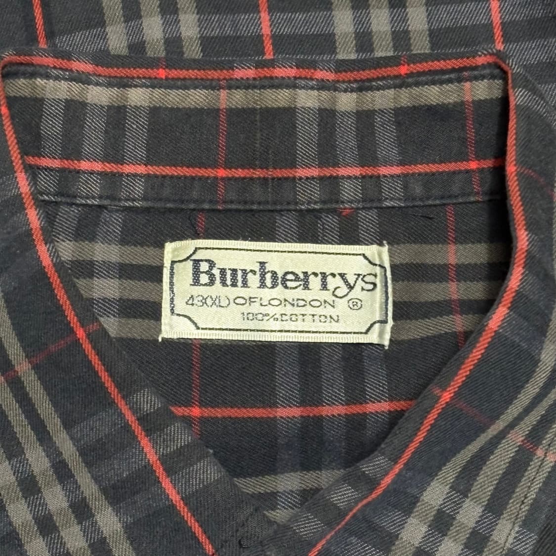 XL 버버리 네이비 노바체크 셔츠 상품이미지4