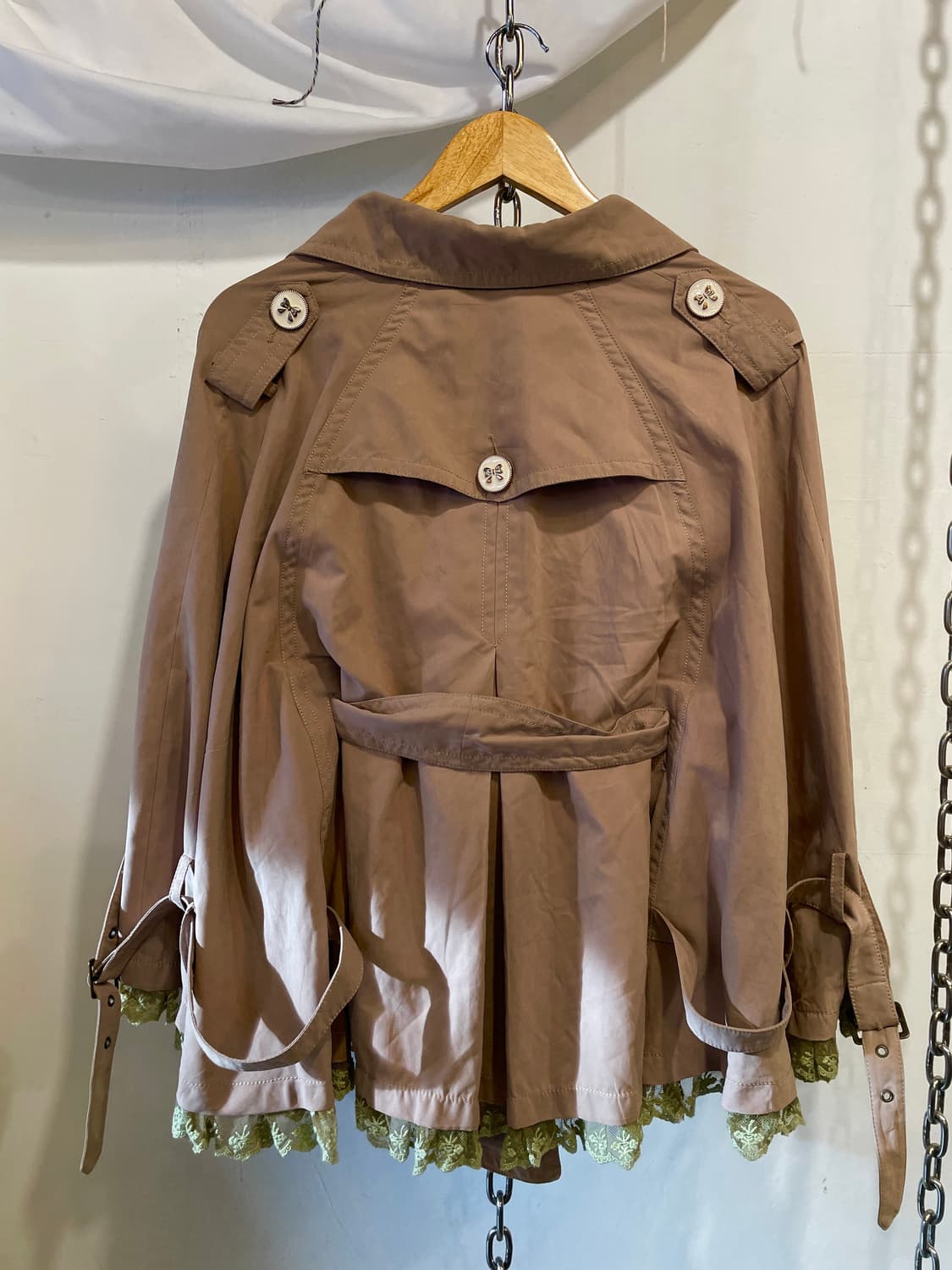 liz lisa 리즈리사 리본 버튼 녹차 초코 베이지 케이프 상품이미지6