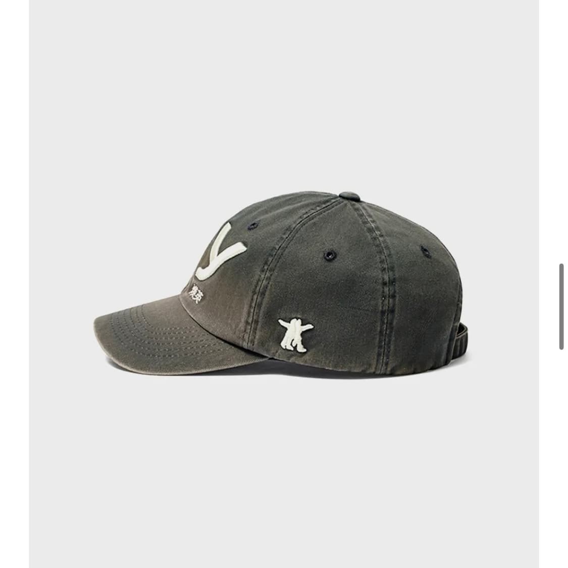YY GRADIENT BALL CAP CHARCOAL 상품이미지2