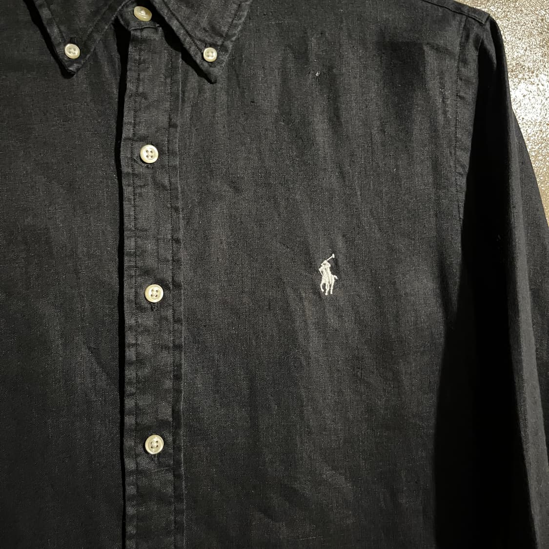 폴로랄프로렌 린넨 셔츠 블랙 상품이미지2